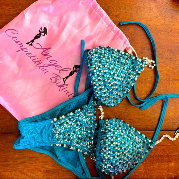 Angel Competition Bikini Aqua blue - Picture 4 of 17